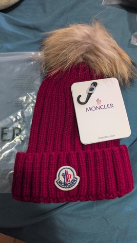 Moncler berretto bordeaux con - ,