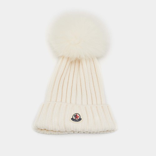 Berretto moncler off white fur - berretto,